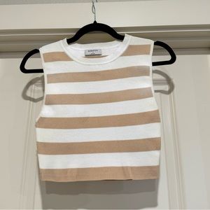 Aritzia Babaton sculpt knit cropped tank size S